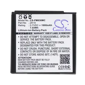 Cs-pm836mc Cameron Sino Battery For Polaroid Im1836 Zk10 Android Camera 3.7v 1900mah 7.03wh #3