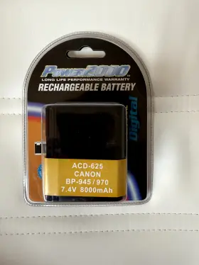 Acd-625 Canon 026127846253 Power 2000 Rechargeable Battery Acd-625/ Bp-945/970 7.4v 8000mah