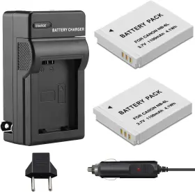 Nb-6lh Canon 313048064089 2 Pack Nb-6l/nb-6lh Battery And Charger Kit Compatible With Powershot Sx54