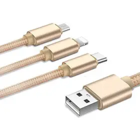 Color Silver - Multi-phone Master Universal 723466547451 3-in-1 Usb Charging Cable