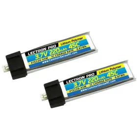 Le1s22045m Common Sense Rc Lectron Pro 3.7v 220mah 45c Li-po Battery 2-pack