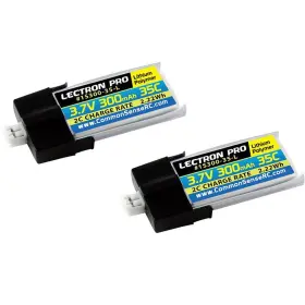 Le1s30035l Common Sense Rc Lectron Pro 3.7v 300mah 35c Li-po Battery With Mcpx Connector 2