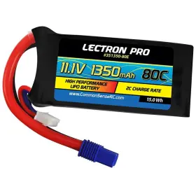 Le3s135080e Common Sense Rc Lectron Pro 11.1v 1350mah 80c Li-po Battery With Ec3 Connector