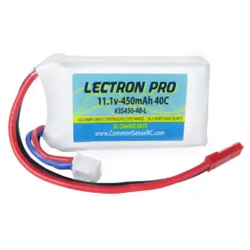 Le3s45040l Common Sense Rc Lectron Pro 11.1v 450mah 40c Lipo Battery With Jst Connector For