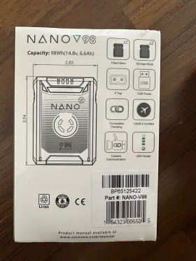 Core Swx 184323005505 Brand New Sealed Nano V198 Micro Lithium-ion Battery 98wh V Mount #2