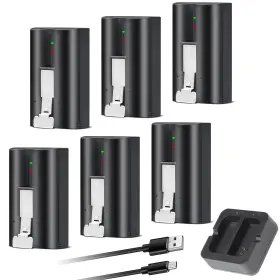 Cqceo 753980255426 6 Pack 6040mah Replacement V4 Battery With Charger Station For Ring-video Doo