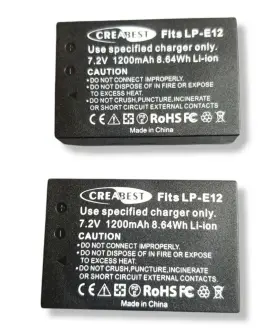 993599-cn-lpe12 Crebest Creabest Power Battery 2-pack And Charger For Canon Lp-e12 #2