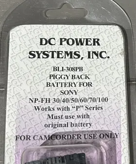 Bli-308pb Dc Power Systems 009322308085 Piggy Back Battery Extender - Sony Np-fh #2