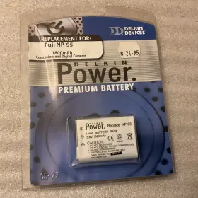 Delkin Devices Dd/np-95 New Power Battery For Fujifilm Np-95 And Fuji Finepix Real 3d W1 X100
