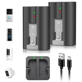 Dftim 732122674660 2pack Replacement V4 For Ring Battery Charger Compatible With Ring-doorbell