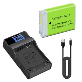 Nb-13l Dftim 753980879608 Battery With Fast Charger Compatible For Canon Powershot G7 X Mark Ii