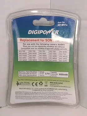 Bp-bn1a Digipower Rechargeable Battery Replacement Sony Np-bn1 Digital Camera Li-ion G7 #2
