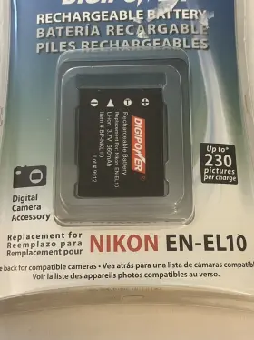 Bp-nkl10 Digipower Rechargeable Battery For Nikon En-el10 Coolpix 230 Pictures Per Charge #3