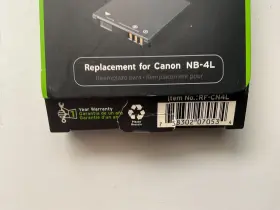Rf-cn4l Digipower - Re-fuel Rechargeable Lithium-ion Replacement Battery For Canon Nb-4l #2