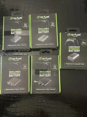Rf-snv50n Digipower Re-fuel Rechargeable Lithium-ion Replacement Batteries Lot Of 5