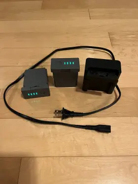 Dji 190021334403 Two Robomaster S1 Intelligent Batteries 10.8v 2400mah And Charger Cable