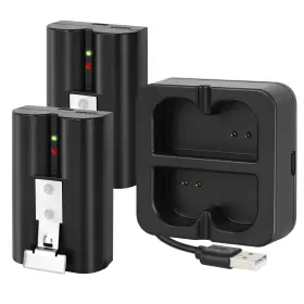 Dsgsano 774113816192 2-pack Replacement Batteries With Charging Station For Ring Doorbell 2/3/4 S