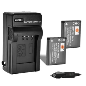 D-li88 Dste 701936621184 For 2x Battery Dc89 Travel And Car Charger Adapter Pentax Optio H9