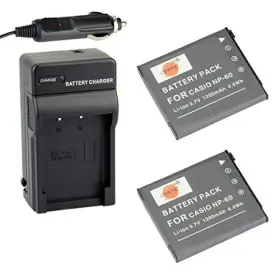 Ex-fs10 Dste 701936627001 For 2x Np-60 Battery Dc75 Travel And Car Charger Adapter Ex-s10 Ex-