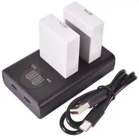 Lp-e8 Dste 718879258506 2-pack Battery Dual Lcd Charger Compatible With Canon Eos 550