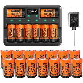 Icr17335 Dulex 750250211458 123a Rechargeable Batteries 16-pack Nimh And