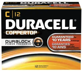 13252968 Duracell Mn1400 Coppertop Alkaline-manganese Dioxide Battery C Size 1.5v