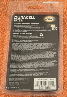 Cam10012b Duracell 840821069639 Ultra Rechargeable Digital Camera Camcorder Battery 7.4v #2