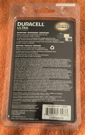 Cam10429a Duracell 840821070086 Ultra Rechargeable Digital Camera Camcorder Battery 7.4v #2
