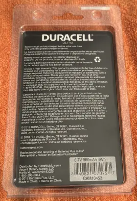 Cam10453 Duracell 840821070727 Ultra Rechargeable Digital Camera Camcorder Battery 3.7v #2