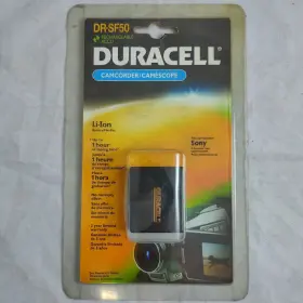 Dr-sm50 Duracell Rechargeable Camcorder Li-lon Battery For Sony 1300 Mah New
