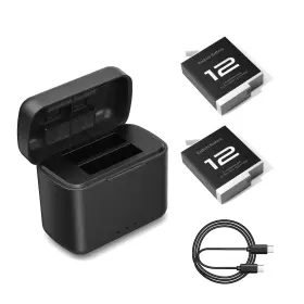 S2302 E Egoway 2 Packs Batteries 1800mah For Gopro Hero 12 11 10 9 Black With Channel Batt