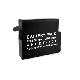 Ecostconnection 760585512946 2 Replacement Batteries Ahdbt 501 For Gopro Hero 5 6 7 Silver And Black Edi #2
