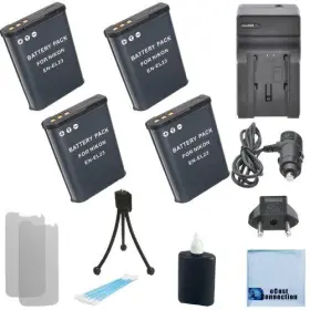 Ecco-3jf34j508 Ecostconnection 4 Battery Ac Travel Charger For Nikon En-el23 Enel23 Mh-67