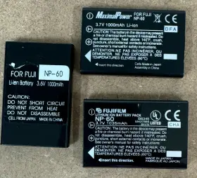 Zbc-np60 Edan / Usance Np-60 3.7v 1000mah Lithium Ion High Quality Rechargeable Battery Pack 3 Count
