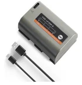 Egoway Lp-e6p-d 2600mah Li-ion Battery Pack For Canon Eos R5 R7 R6 Mark Ii