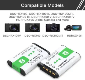 4331974491 Enegon Np-bx1 Battery 2-pack And Rapid Dual Charger For Sony Z #3
