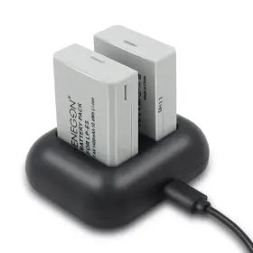 Lp-e5 Enegon 763250341605 Replacement Battery 2-pack And Rapid Dual Charger For Canon Lp