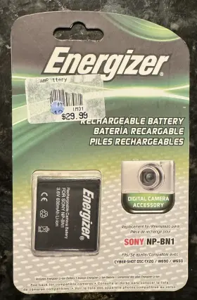 Np-bn1 Energizer 636980950310 Rechargeable Battery For Sony