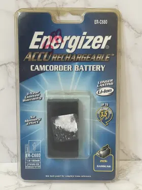 Er-c680 Energizer 809143125287 Accu Rechargeable Camcorder Digital Camera Battery New Sealed