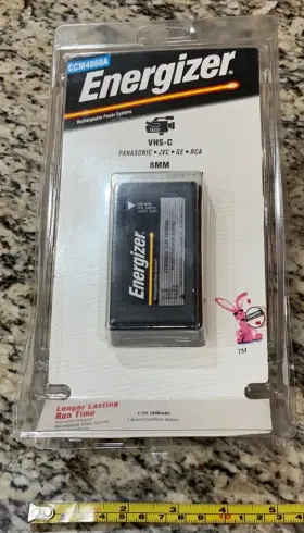 Ccm4060a Energizer 7.2v Camcorder Battery Panasonic Jvc Ge Rca Vhs-c 8mm New #2