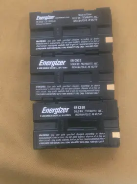 Er-c520 Energizer Lot Of 3 7.2v 1850mah Li-ion Camcorder Batteries Tested