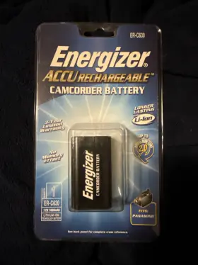 Er-c630 Energizer Li-ion Accu Rechargeable Camcorder Battery For Panasonic New