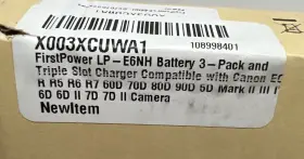 Lpe17 Firstpower Lp-e6battery 3-pack And Triple Slot Charger For Canon Eos #3