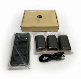 Lpe17 Firstpower Lp-e6battery 3-pack And Triple Slot Charger For Canon Eos