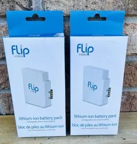 Fvu2120b Flip Video Abt2w 2x Two Oem Battery For Ultrahd 4gb 8gb U3120