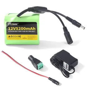 Fryzonix 12v-5.2ah-g 12v 5.2ah Rechargeable Battery Pack With 12.6v 1a Charger 12 1 Green