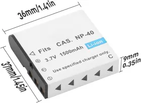 Np-40 Geekam 313039571541 Battery Pack 1500mah Rechargeable 3-pack With Usb Dual Charger F #2