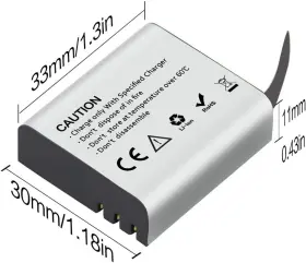 Pg1350 Geekam 1350mah Action Camera Rechargeable Batteries 2-pack With Dual Usb Charger #2