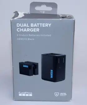 Aedbd-201 Gopro Genuine Dual Battery Charger 2 Enduro Batteries - Hero 13 Blk