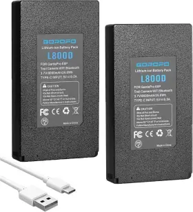 Go-e6p-2d Gorofo 2-pack E8p Lithium Battery For Gardepro Trail With E6p/e6pcf/e6pmb/e8p/e8pmb